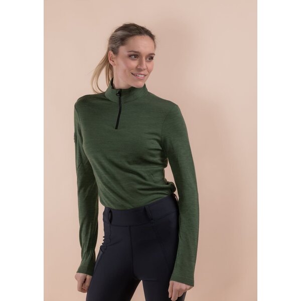 Cavalleria Toscana Tech Wool Half Zip Training L/S 5P00