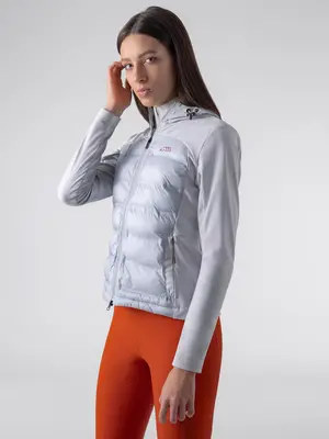 Quilted Nylon-Tech Fabric Jacket Egrige Artic Ice