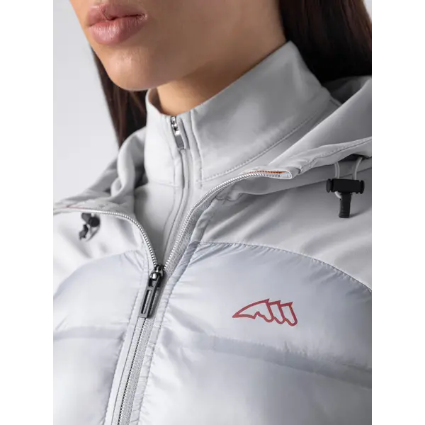 Equiline Quilted Nylon-Tech Fabric Jacket Egrige Artic Ice