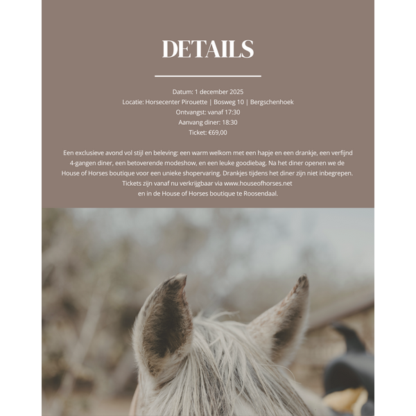 House of Horses Equestrian Runway Ticket