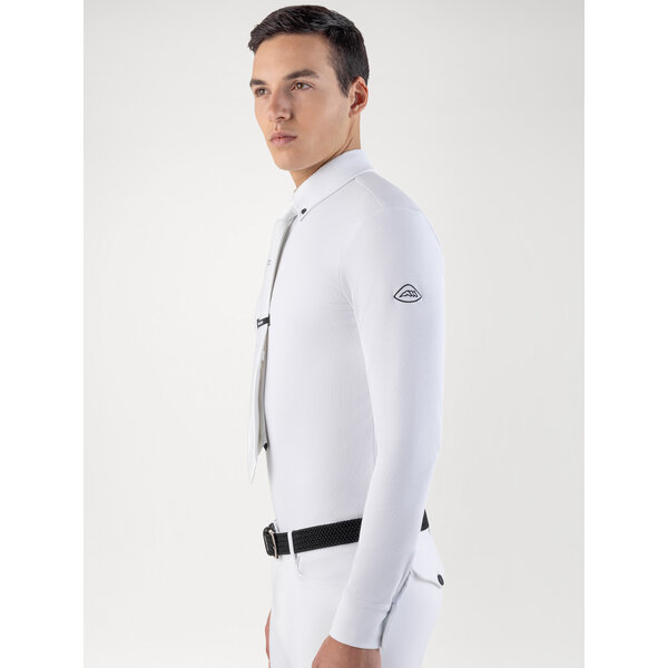 Equiline Men's Competition Polo L/S Cunga White