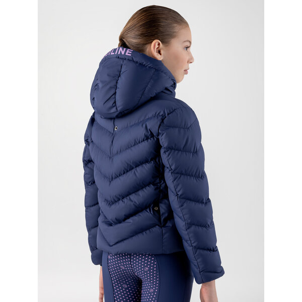 Equiline Junior Bomber Jacket Cumin Navy Peony