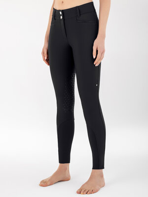 Women's Knee Grip Breeches High Waist Adellekh Black