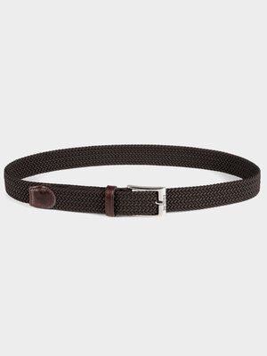 Braid Elastic Belt Ecalis Brown