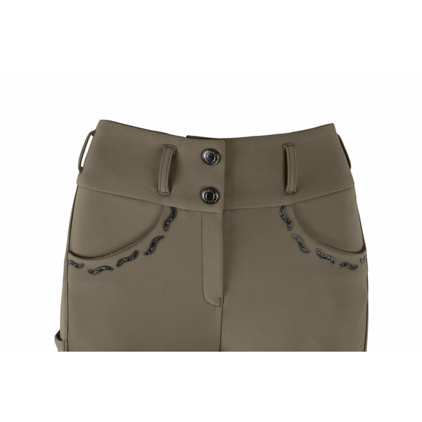 Pikeur Ceelina Breeches Full Grip Winter High Waist Slate Brown