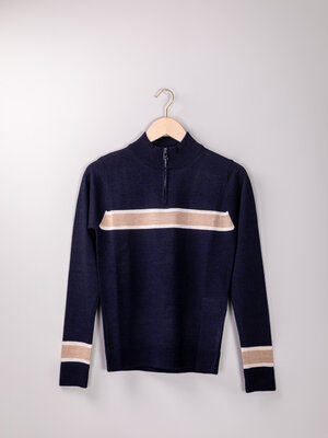 Wool Blend Half Zip Sweater 7901