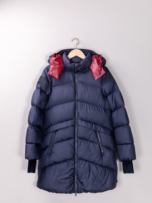 Hooded Down Padded Long Nylon Parka 7901