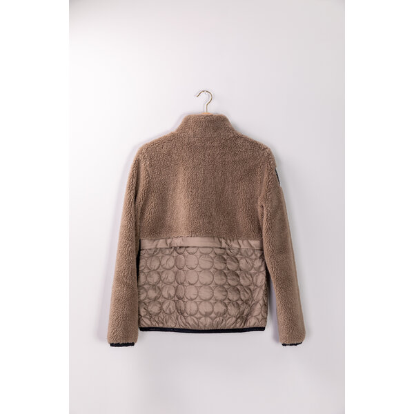 Cavalleria Toscana Cavalleria Toscana Teddy Bear Fleece + Nylon Zip Up Jacket 4H00