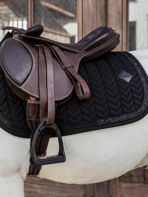 Zadeldoek Glitter Stone Black Jumping