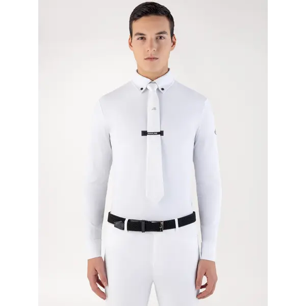 Equiline Equiline Men's Competition Polo L/S Cunga White