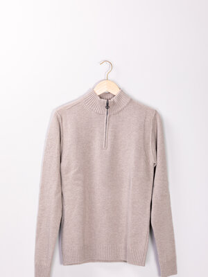 Pure Wool Half Zip Turtleneck Sweater 4H00