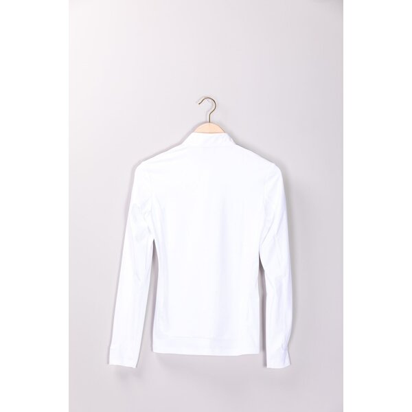 Trolle T Cut Long Sleeve Polo + Tech White