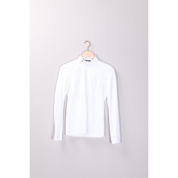 Trolle T Cut Long Sleeve Polo + Tech White