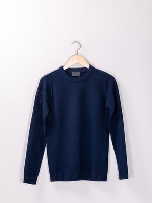 Pure Wool Crew Neck Swetaer 7901