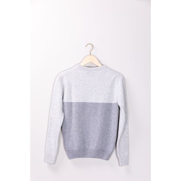 Trolle Trolle Cashmere & Wool Star Logo Crew Sweater Grey/Light Grey