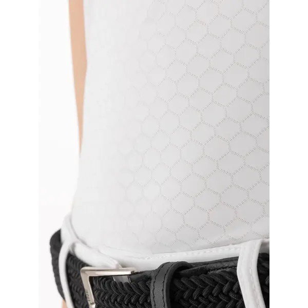 Equiline Women's Competition Polo S/S Cuadro White