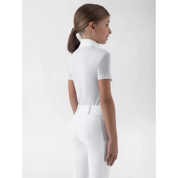 Equiline Junior Competition Polo S/S Gili White