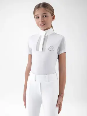 Junior Competition Polo S/S Gili White