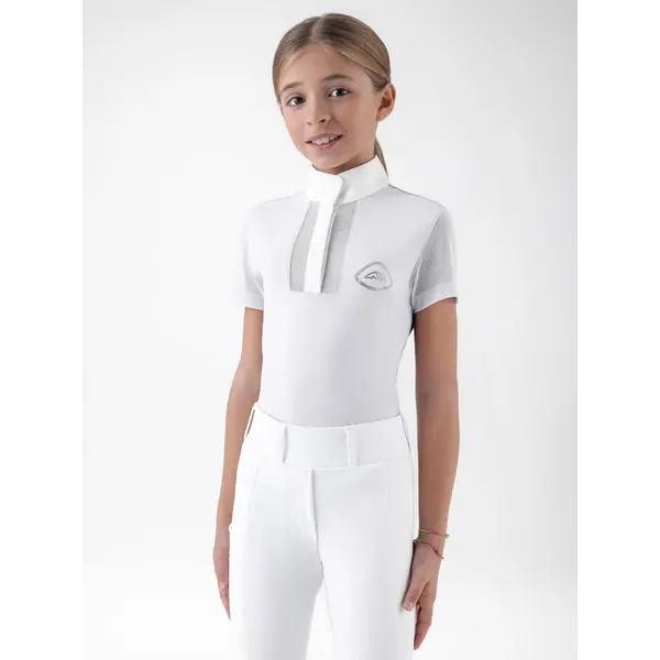 Equiline Junior Competition Polo S/S Gili White