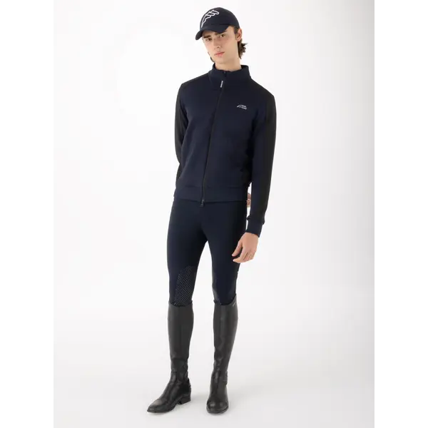 Equiline Men's Sweatshirt Full Zip Celfa Navy