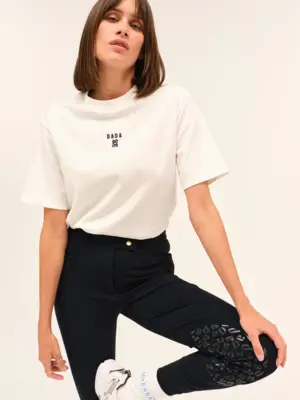 Oasis Ultra Soft Cotton Equestrian T-shirt Ecru