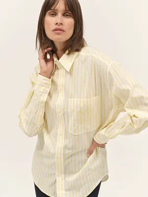 Olga Fluid & Lightweight Blouse Yellow Striped