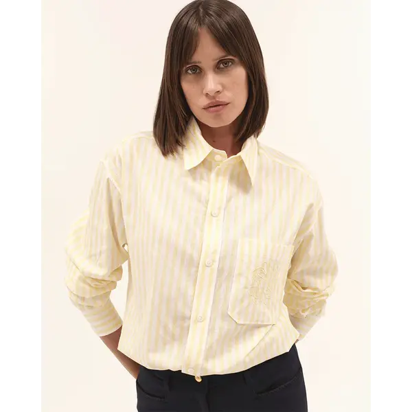 DADA Olga Fluid & Lightweight Blouse Yellow Striped