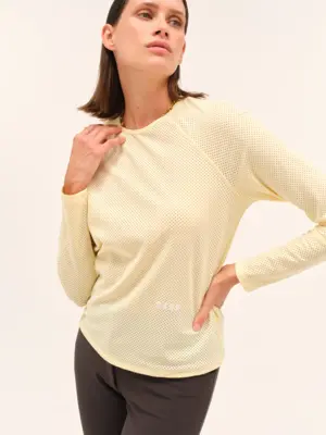 Jazz Micro Perforated T-Shirt Yellow