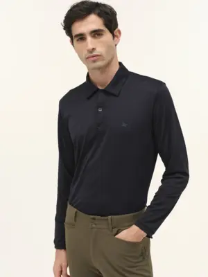 Léon Men's riding polo shirt Navu
