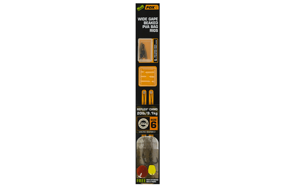 EDGES™ Wide Gape Beaked PVA Bag Rigs (2 stuks)