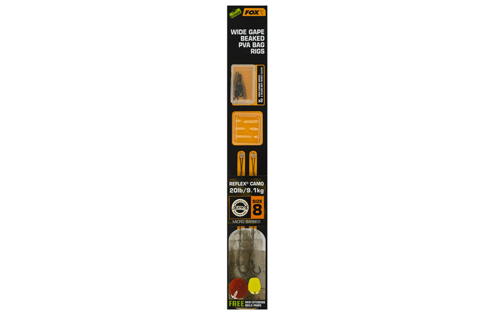 EDGES™ Wide Gape Beaked PVA Bag Rigs (2 stuks)