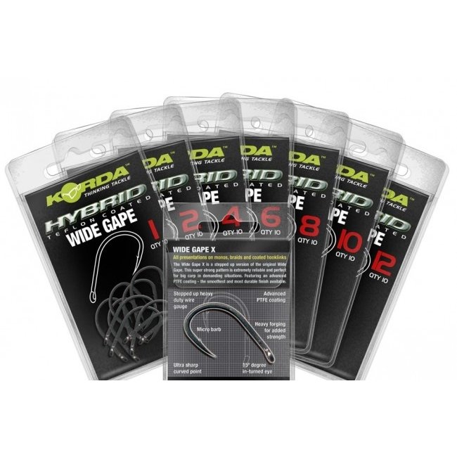 Korda Wide Gape (10 stuks) | Karperhaak