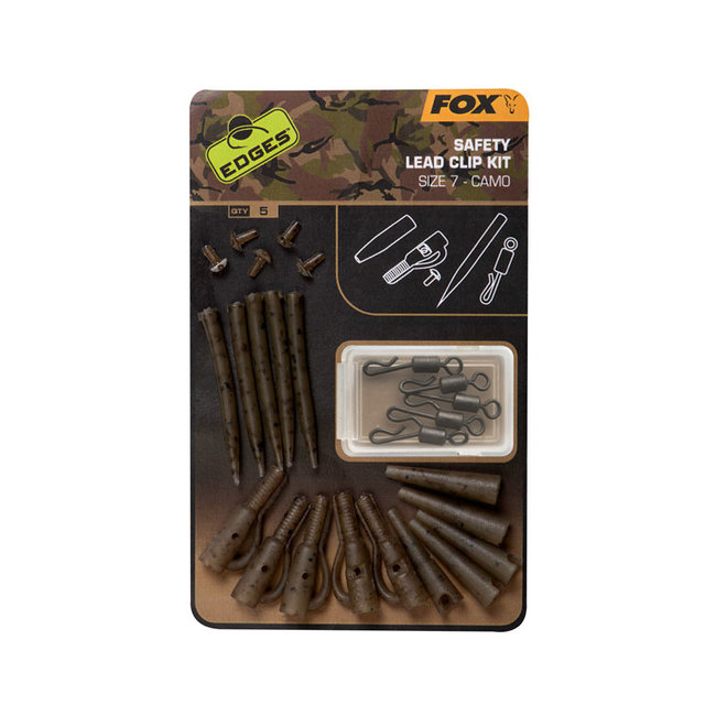 FOX Edges Camo Safety Lead Clip Kit (Size 7)