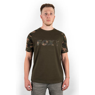FOX Khaki / Camou 'Raglan' T-Shirt