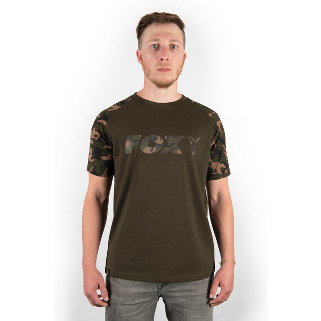 FOX Khaki / Camou 'Raglan' T-Shirt