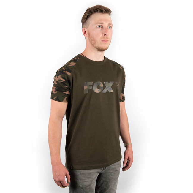 FOX Khaki / Camou 'Raglan' T-Shirt