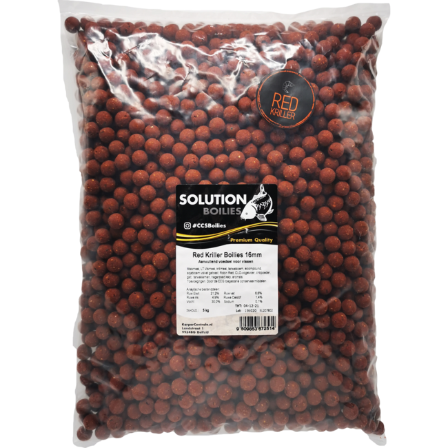 CC Solution Boilies Premium Range - Red Kriller Boilies - 5KG