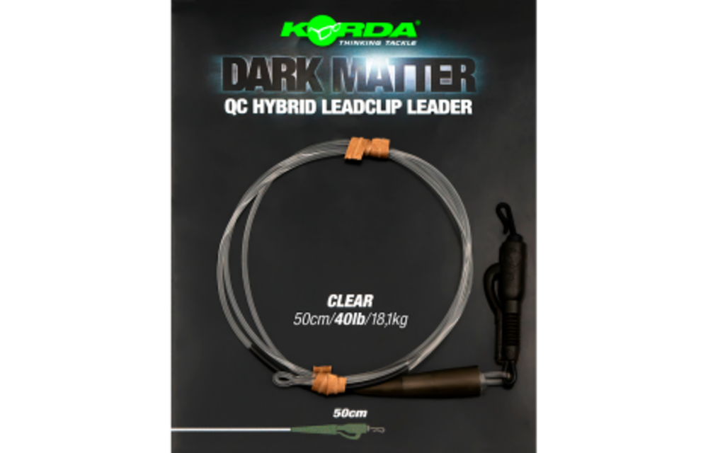 Dark Matter Leader QC Hybrid Lead Clip - 100cm - 40lb