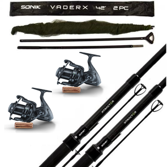 Sonik Xtractor 2-Rod Kit - 10ft 3.25lb + Landingnet