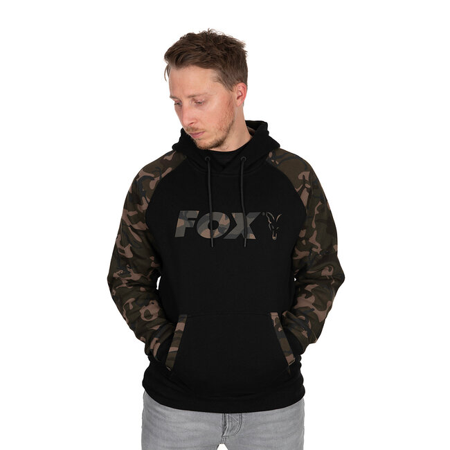 FOX Black/Camo Raglan Hoody - SIZE M / X-L / XX-L