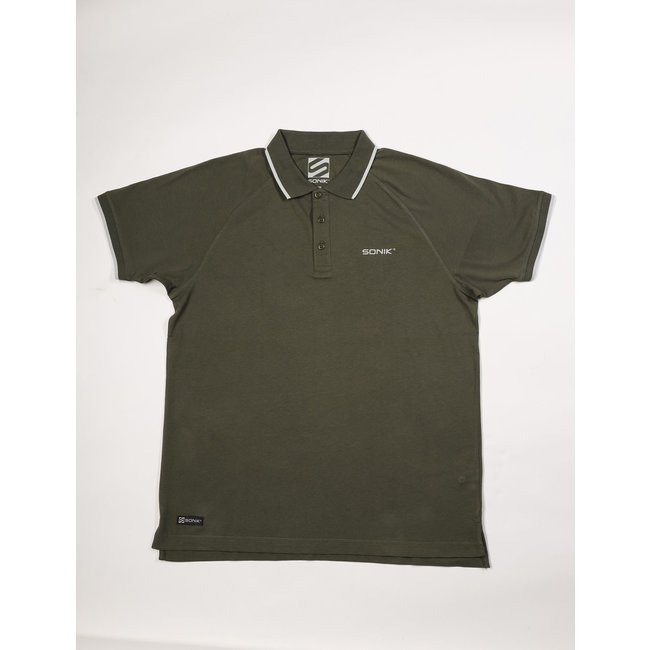 Sonik Raglan Polo - Green - MEDIUM / LARGE
