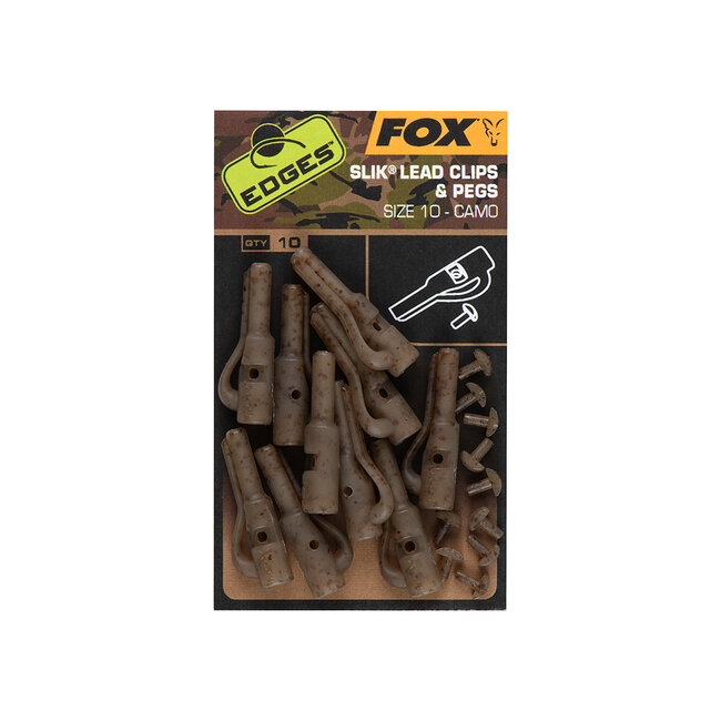 FOX Camo Slik lead CLip & Pegs (Size 10)