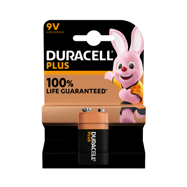 Duracell Plus Alkaline 9V blok batterij | MN1604