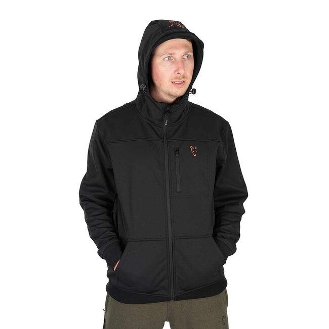 FOX Collection Soft Shell Jacket Black & Orange (Laatste maat XXL)
