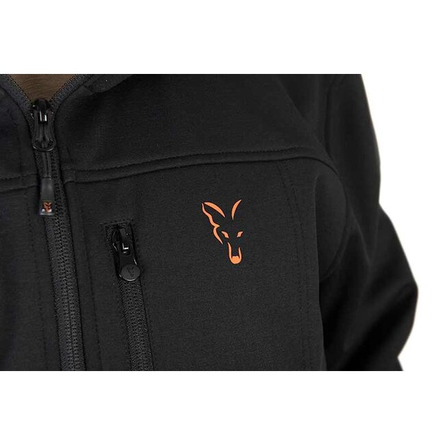 FOX Collection Soft Shell Jacket Black & Orange (Laatste maat XXL)