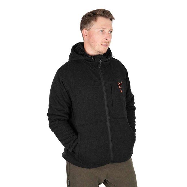 FOX Collection Sherpa Jacket Black & Orange