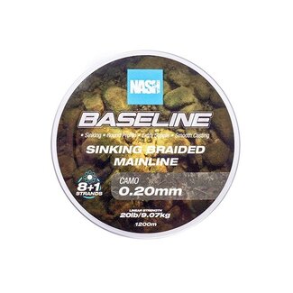 Nash Baseline Sinking Braid - Camo - 1200m