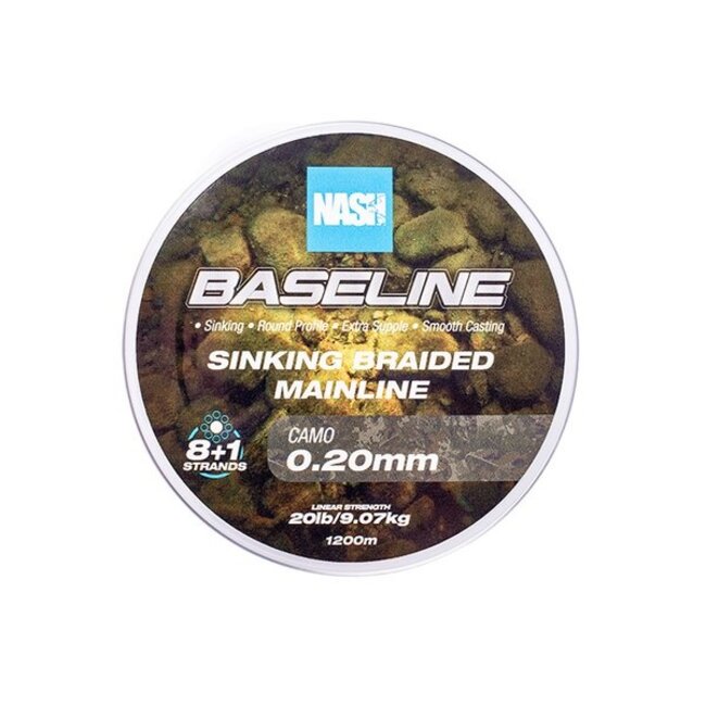 Nash Baseline Sinking Braid - Camo - 1200m