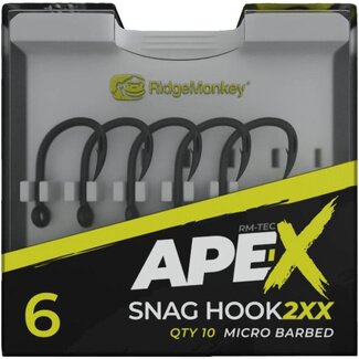 RidgeMonkey Ape-X Snag Hook 2XX Barbed