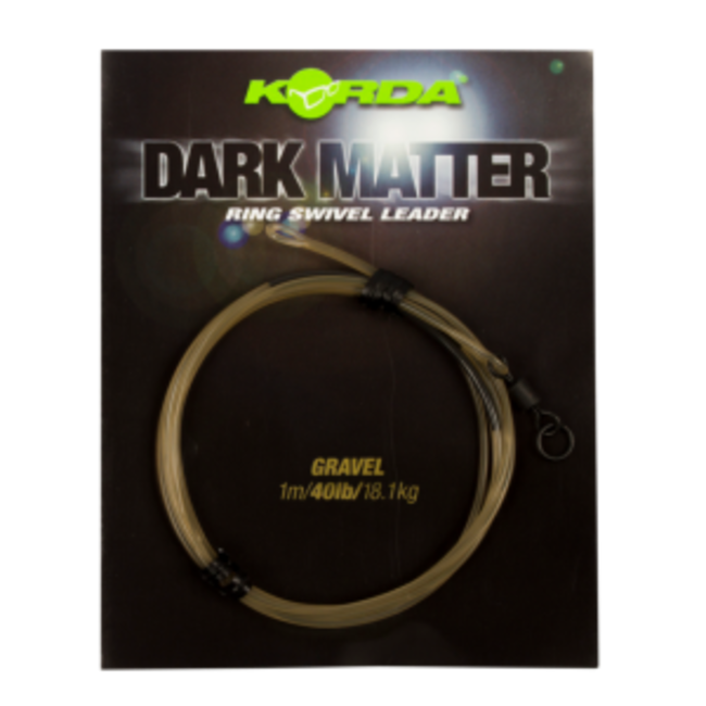 Korda Dark Matter 40lb Leader (Maat 8) Ring Swivel